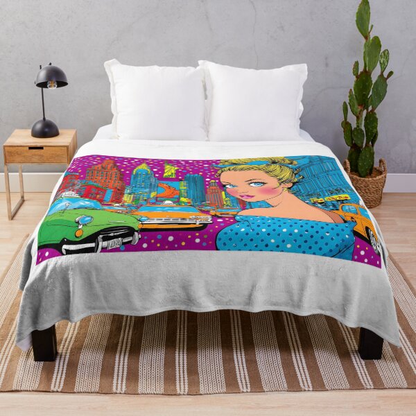 Item preview, Vibrant Cityscape with a Stylish woman  designed and sold by Artessie.