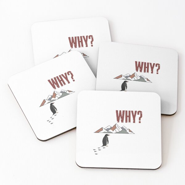 Item preview, Existential Penguin Illustration — Funny "But Why?" Antarctic Mountain Landscape designed and sold by Colorful-Garden.