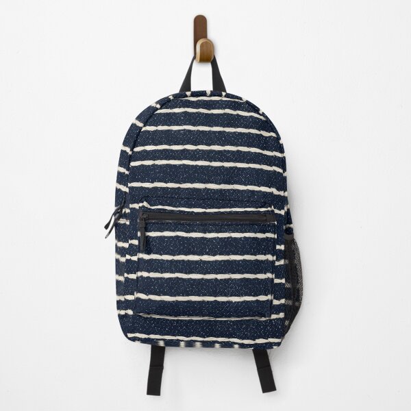 Item preview, Indigo Stitched Stripe Textile Pattern designed and sold by VibeShift Studio.