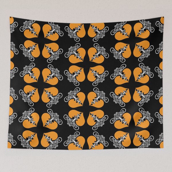 Item preview, Gold & White Broken Hearts on Black designed and sold by Digitalmyth's Designs.