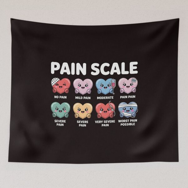Item preview, Valentine Nurse Pain Scale – Nursing Humor for Healthcare Workers designed and sold by Redgiant87x.