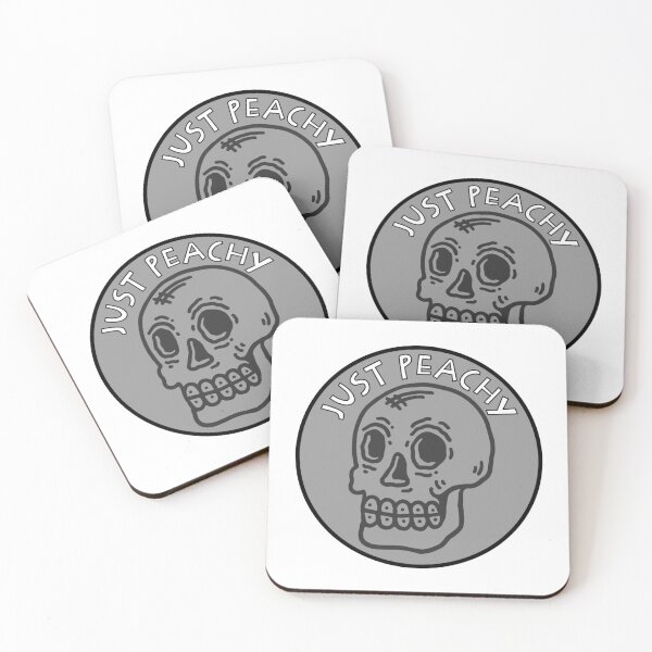 Item preview, Just Peachy Skull — Ironic Skull Art with Dark Humor designed and sold by Analog Aura .