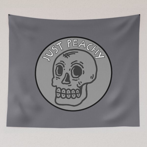 Item preview, Just Peachy Skull — Ironic Skull Art with Dark Humor designed and sold by Analog Aura .