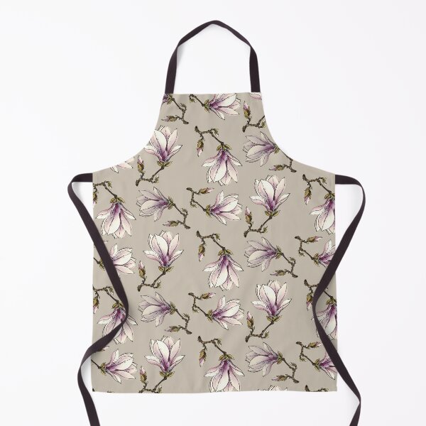Item preview, Vintage Magnolia Blossom: Watercolor Line and Wash Pattern designed and sold by WatercolourLily.