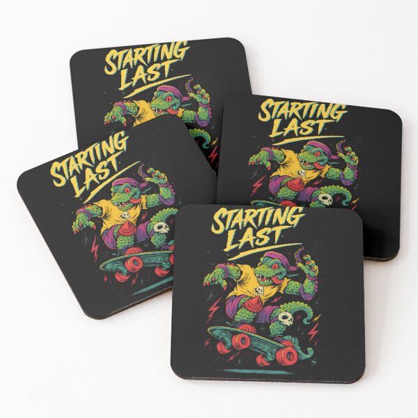 Item preview, STARTING LAST — Skateboarding Lizard Mascot designed and sold by CLUB SODA KID DESIGNS.