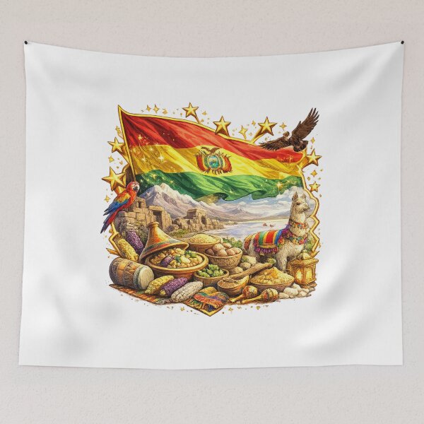 Item preview, Starry Bolivia Logo – Cultural Identity and National Pride designed and sold by K2M.