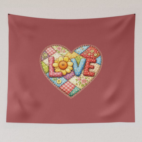 Item preview, Faux Patchwork LOVE designed and sold by Denander-Studio.