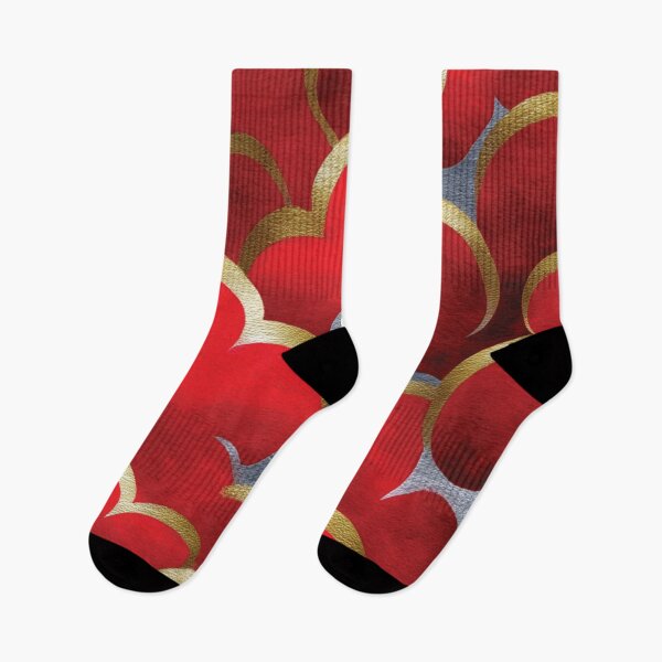 Item preview, Elegant Red and Gold Abstract Cloud Pattern designed and sold by DGtaLrtcom.