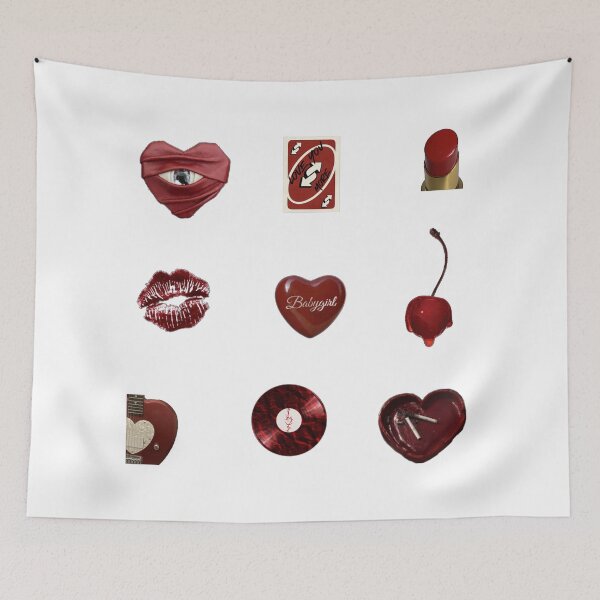 Item preview, Vintage Red Coquette Aesthetic Sticker Pack - Cherry, Hearts & Vinyl designed and sold by Aesthetic Crew.