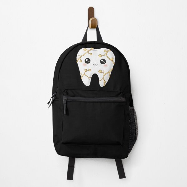 Item preview, Kawaii Floral Kintsugi Tooth- Cute Dental Art & Gold Design designed and sold by MBBialyPiksel.
