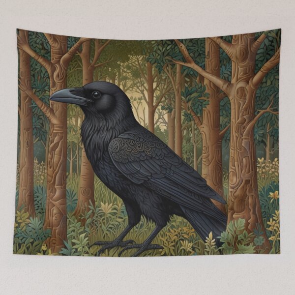 Item preview, Black bird Crow Raven designed and sold by hollycooper.