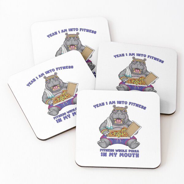 Item preview, Funny Hippo Into Fitness Pizza Humor designed and sold by TeeARTHY.