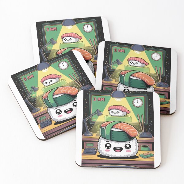 Item preview, Copy of Kawaii Sushi Gamer Night designed and sold by McVrax.