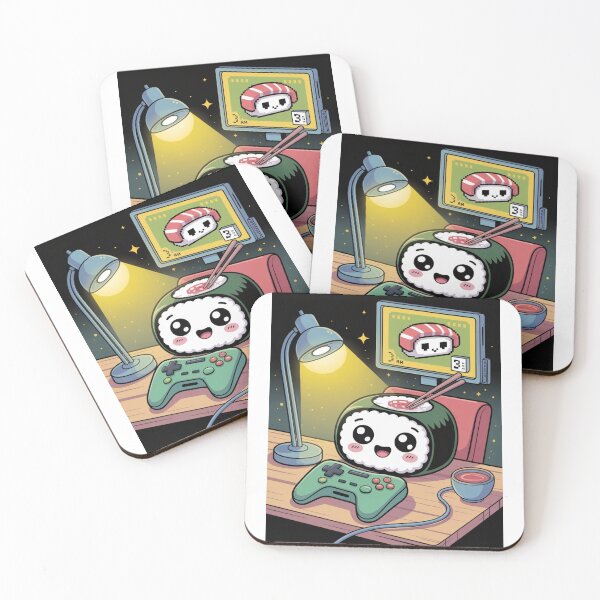 Item preview, Copy of Kawaii Sushi Gamer Night designed and sold by McVrax.