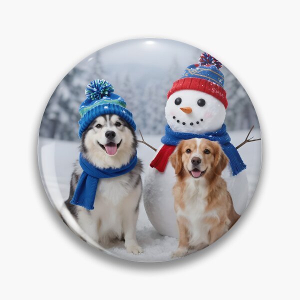 Item preview, Two dogs with a Snowman  designed and sold by MiaRose85.