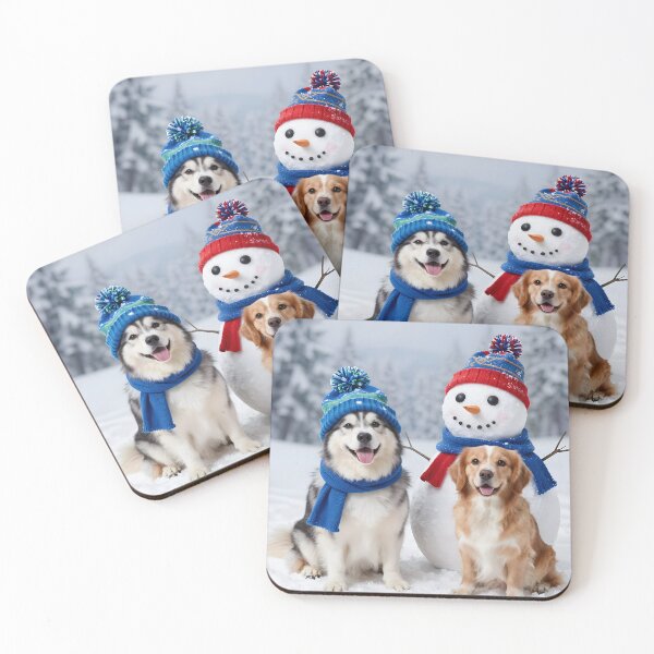 Item preview, Two dogs with a Snowman  designed and sold by MiaRose85.
