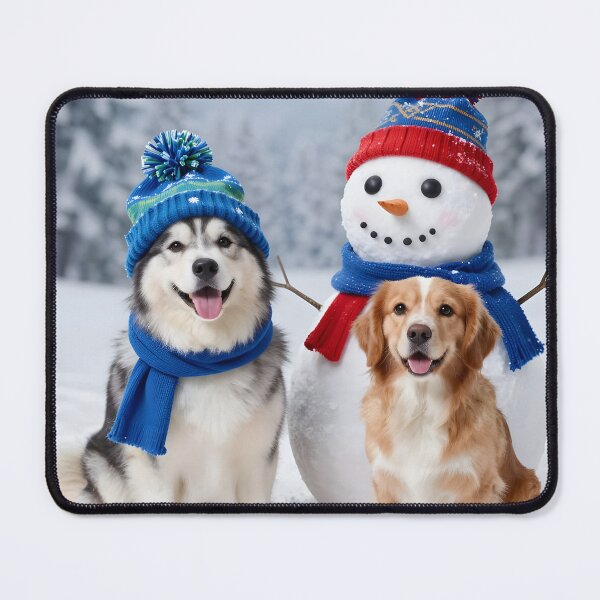 Item preview, Two dogs with a Snowman designed and sold by MiaRose85.
