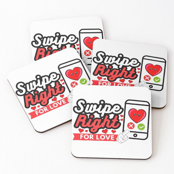 Item preview, Swipe Right For Love – Modern Love Statement designed and sold by Denisov Designs.