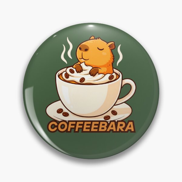 Artikelvorschau, Lustiges Brainrot Coffeebara: Niedliches Kawaii-Wasserschwein in einer Kaffeetasse entworfen und verkauft von Zayavca.