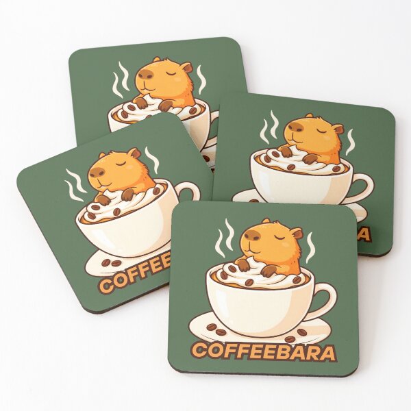 Item preview, Funny Brainrot Coffeebara Cute Kawaii Capybara In A Coffee Cup designed and sold by Zayavca.