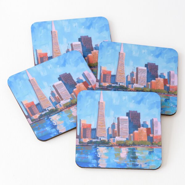 Item preview, San Francisco Skyline – Marine Blue designed and sold by SkylineVistas Designs.