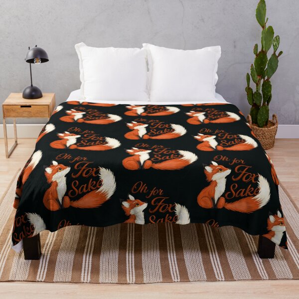 Item preview, Oh for Fox Sake Funny Sarcastic Cute on Black designed and sold by PolaMaku.