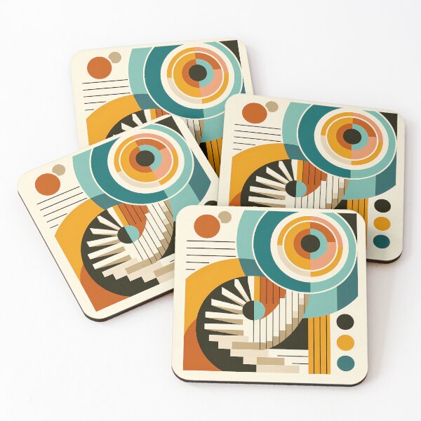 Item preview, Geometric Circles and Staircase Abstract designed and sold by InkSmithery.
