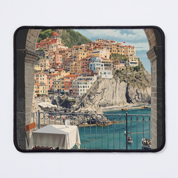 Item preview, Cinque Terre Italy Vintage Travel Illustration designed and sold by DigitalStudioZT.