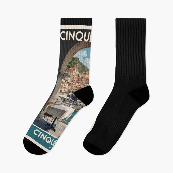 Item preview, Cinque Terre Italy Vintage Travel Illustration designed and sold by DigitalStudioZT.