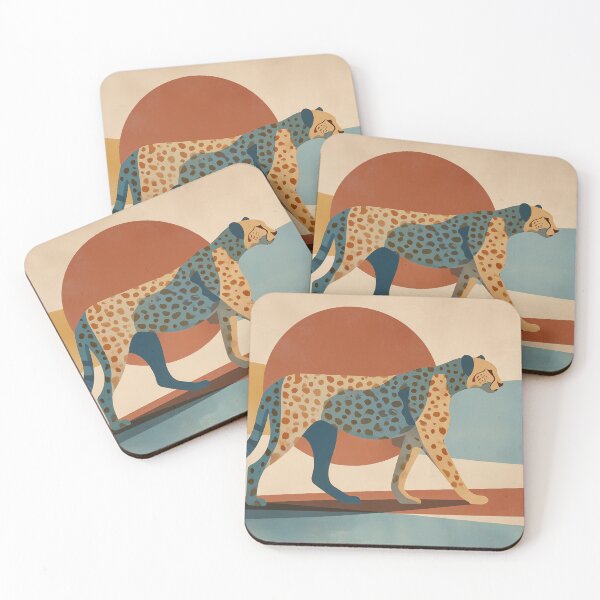 Item preview, Geometric Cheetah with Sun Background designed and sold by lautir.