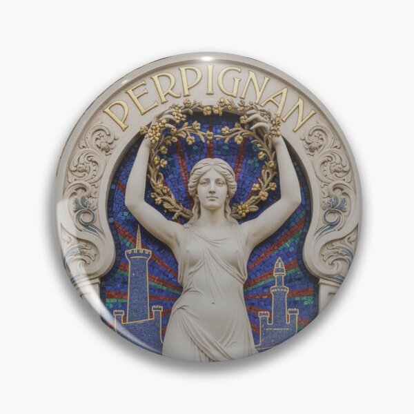 Item preview, Perpignan France Renaissance Mosaic - Mediterranean Goddess Wall Art designed and sold by FrancophileFun.