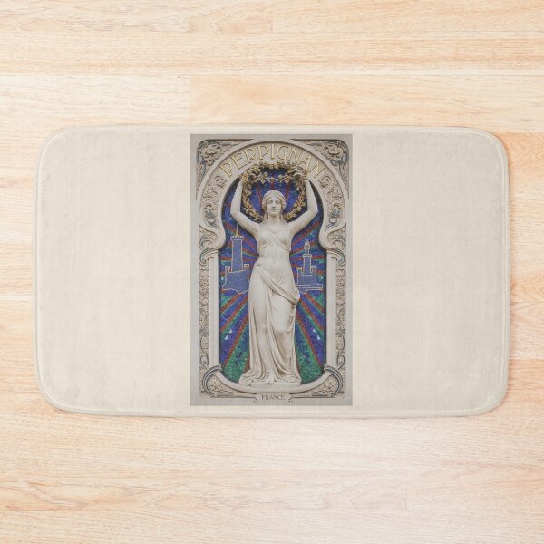 Item preview, Perpignan France Renaissance Mosaic - Mediterranean Goddess Wall Art designed and sold by FrancophileFun.