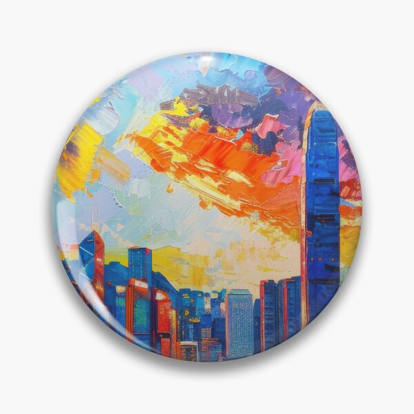 Item preview, Hong Kong Skyline – Radiant Color designed and sold by SkylineVistas Designs.