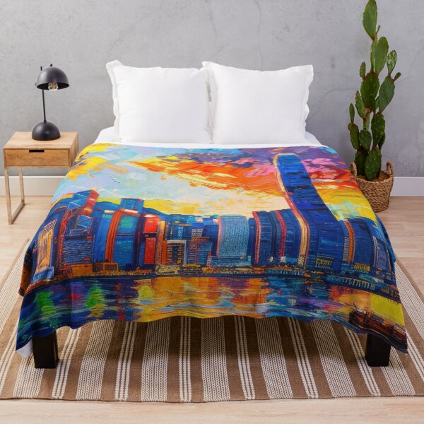 Item preview, Hong Kong Skyline – Radiant Color designed and sold by SkylineVistas Designs.