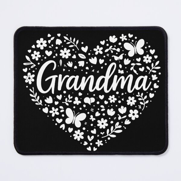 Item preview, Grandma Floral Heart Typography designed and sold by LunaMagicStudio.