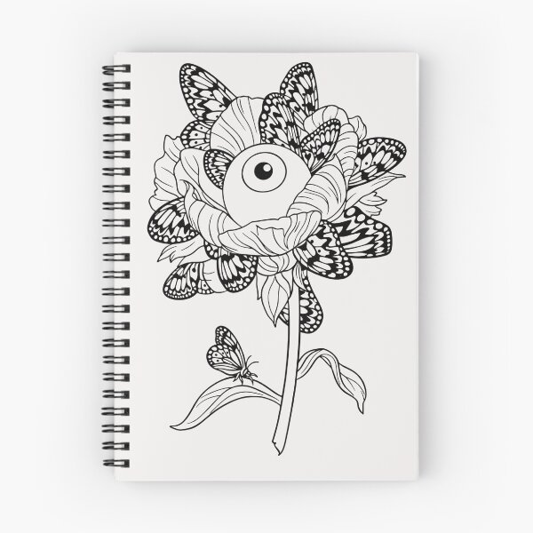 Item preview, Strange Surreal Eye Flower Oddity Botanical Line Art designed and sold by WickedLibrary.