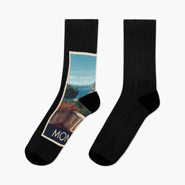 Item preview, Monaco Vintage Travel Illustration Luxury Harbor designed and sold by DigitalStudioZT.