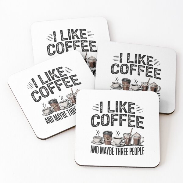 Item preview, I Like Coffee Caffeine Addicted Coffee Lover Saying designed and sold by joyouartArt.
