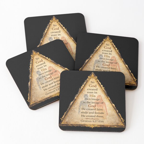 Item preview, Created in His Image — Genesis 1:27 ESV designed and sold by MACodDesigns.