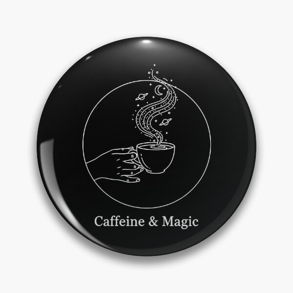 Item preview, Caffeine and Magic Vintage - Retro Mystical Coffee Lover Art designed and sold by Axivra.