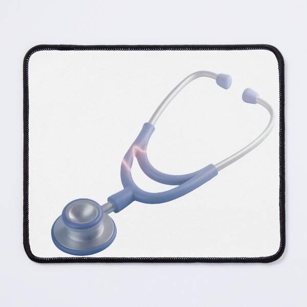 Item preview, Stethoscope with blue tubes and silver headset designed and sold by Creative88Art.
