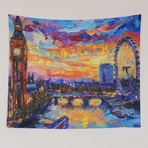 Item preview, London Skyline – Big Ben & London Eye designed and sold by SkylineVistas Designs.