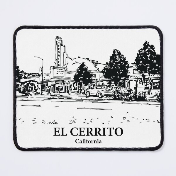 Item preview, El Cerrito CA - Ink Cityscape Illustration designed and sold by Lakeric Cityscapes.