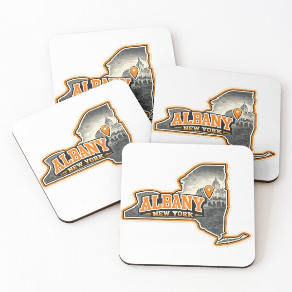 Item preview, Albany New York State Outline Map Label Design designed and sold by Item Geeks.