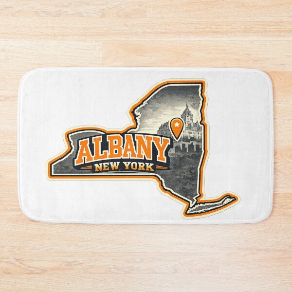 Item preview, Albany New York State Outline Map Label Design designed and sold by Item Geeks.