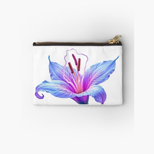 Item preview, Vibrant purple flower with blue petals and pink stamens designed and sold by Creative88Art.