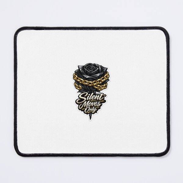 Item preview, Silent Moves Only – Black Rose & Gold Chain Luxury Mafia Sticker designed and sold by Doodlynx.