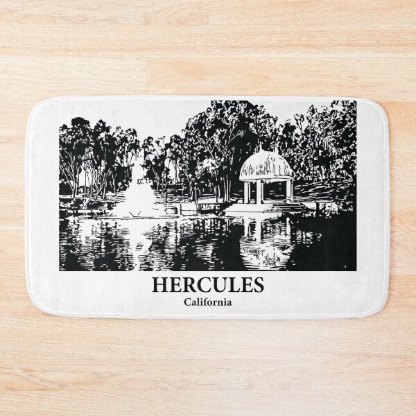 Item preview, Hercules CA - Ink Cityscape Illustration designed and sold by Lakeric Cityscapes.