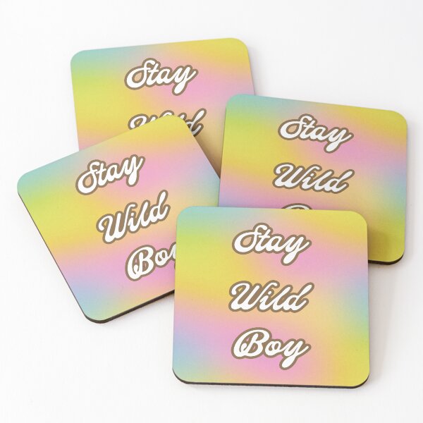 Item preview, Stay Wild Boy - Pastel Rainbow Retro Quote designed and sold by Beverly Montgomery Design.