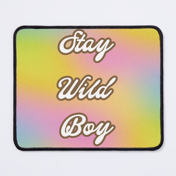 Item preview, Stay Wild Boy - Pastel Rainbow Retro Quote designed and sold by Beverly Montgomery Design.